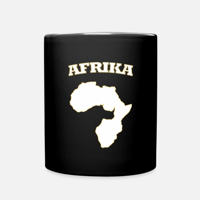 Afrika Africa - Tasse einfarbig - Schwarz