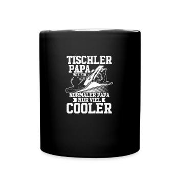 Tischler Papa - Tasse einfarbig - Schwarz - Vorne