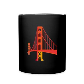 Golden Gate Bridge - Tasse einfarbig - Schwarz - Vorne