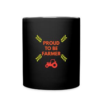 Proud to be a farmer - Full Colour Mug - black - Front