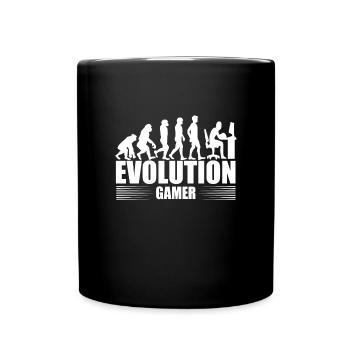 Gamer Evolution Gaming Nerd Videospiele Zocker - Tasse einfarbig - Schwarz - Vorne