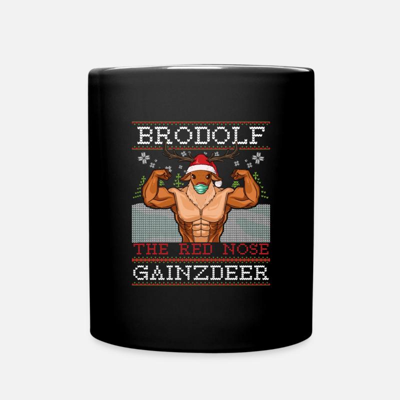 Cadeau de Brodolf The Red Nose Gainzdeer - Mug uni - noir