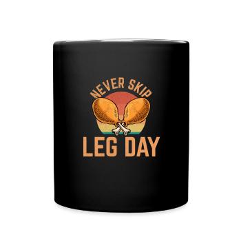 Funny Thanksgiving Turkey It’s Leg Day Workout - Mug uni - noir - Devant