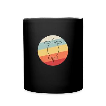 Tortoise Turtle in circle turtle - Full Colour Mug - black - Front