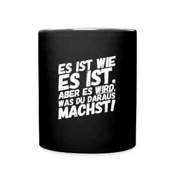 Bürohumor Büro Sprüche - Tasse einfarbig - Schwarz - Vorne