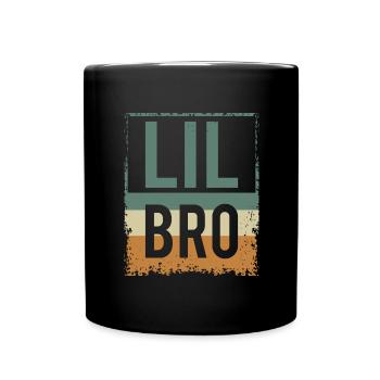 Lil Bro - Kleiner jüngerer Bruder - Geschwister - Tasse einfarbig - Schwarz - Vorne