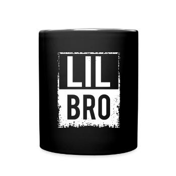 Jüngerer Bruder Geschenk Geschwister - Tasse einfarbig - Schwarz - Vorne