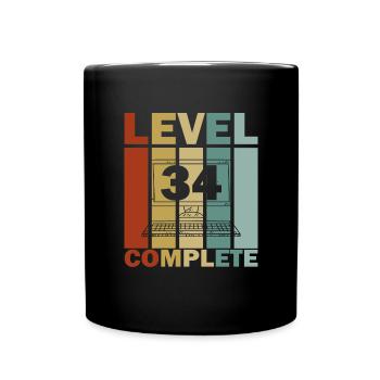 34th Birthday Gift Gamer 1987 - Full Colour Mug - black - Front