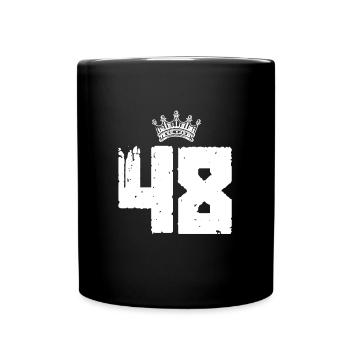 48 Couronne de nombre - Mug uni - noir - Devant