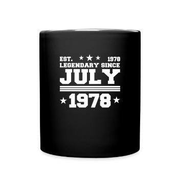 43e anniversaire cadeau juillet 1978 - Mug uni - noir - Devant
