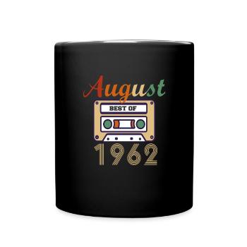 59th birthday gift August 1962 - Full Colour Mug - black - Front