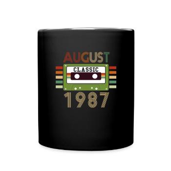 34th birthday gift August 1987 - Full Colour Mug - black - Front