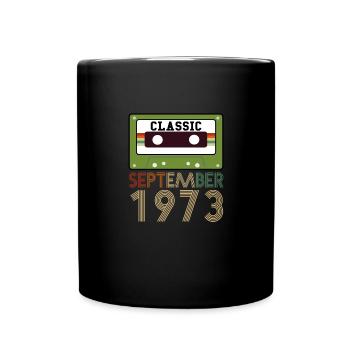 48th birthday gift September 1973 - Full Colour Mug - black - Front