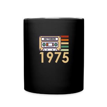 Cadeau de 46e anniversaire octobre 1975 - Mug uni - noir - Devant