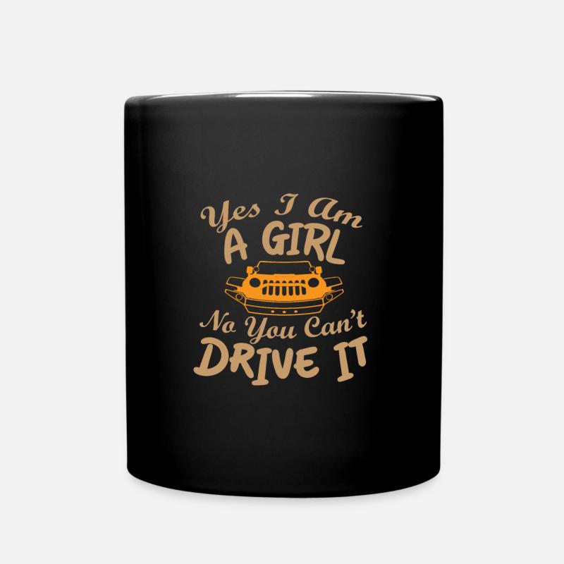 Femme avec véhicule tout-terrain - Mug uni - noir