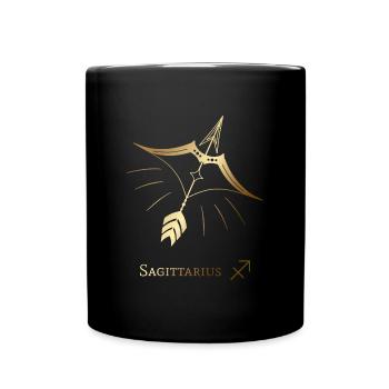 Signe du zodiaque Sagittaire - Mug uni - noir - Devant