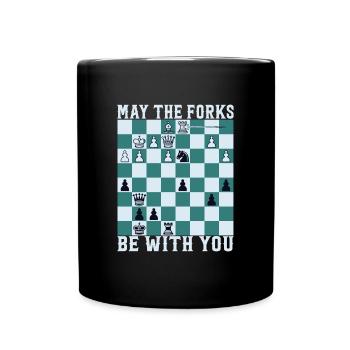 May the Forks be with you - Tasse einfarbig - Schwarz - Vorne