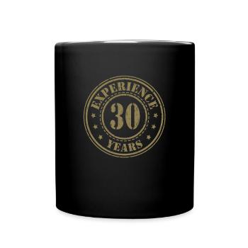 30 years of experience - Full Colour Mug - black - Front