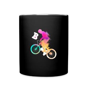 BMX / Bmx Bike / Bike / Gift / Cyclist - Full Colour Mug - black - Front