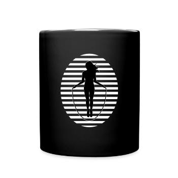 Jumping Rope Jumping Rope Jumping Sticker Shirt - Full Colour Mug - black - Front