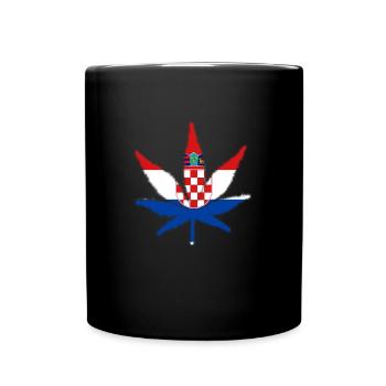 Weed ganja croatia Kroatien - Tasse einfarbig - Schwarz - Vorne