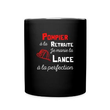Pompier à la retraite, cadeau retraité du feu - Mug uni - noir - Devant