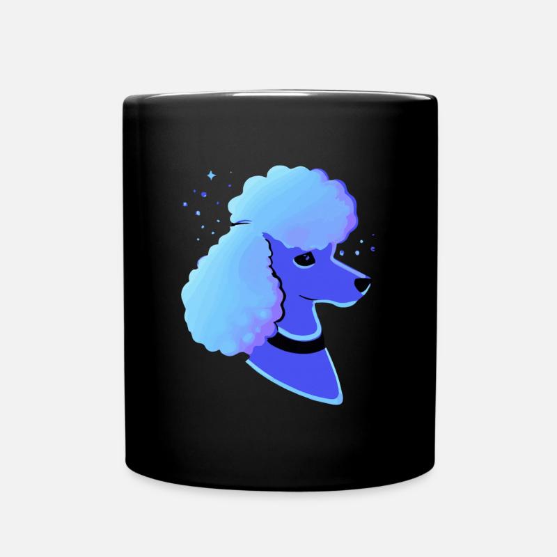 Vaporwave Pudel Hund Puppy - Tasse einfarbig - Schwarz