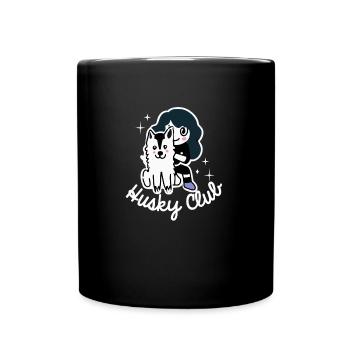 Husky Girl Dog Cadeau Malamute - Mug uni - noir - Devant