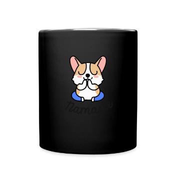 Namaste Corgi Chien Cadeau Chiot - Mug uni - noir - Devant