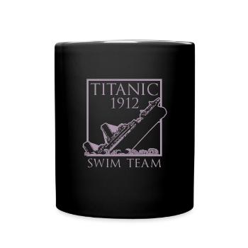 Titanic 1912 Swim Team Rettungsschwimmer - Tasse einfarbig - Schwarz - Vorne