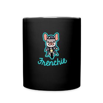 Frenchie Biker Moto Chien Cadeau Frenchie - Mug uni - noir - Devant