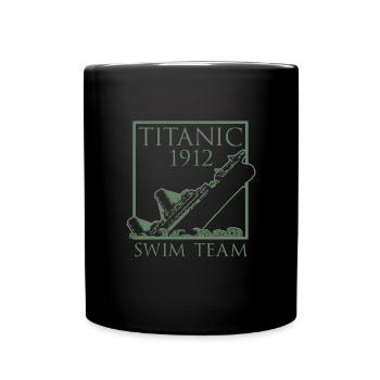 Titanic 1912 Swim Team Rettungsschwimmer - Tasse einfarbig - Schwarz - Vorne