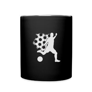 Fußball - Tasse einfarbig - Schwarz - Vorne