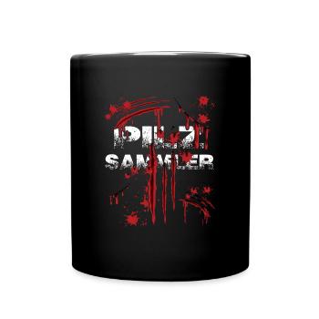 pilzzeit pilzsammler sammelt pilze - Tasse einfarbig - Schwarz - Vorne