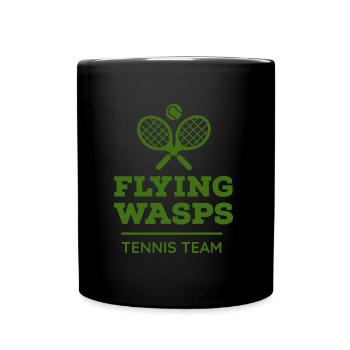 Tennis Team RetroVintage - Tasse einfarbig - Schwarz - Vorne