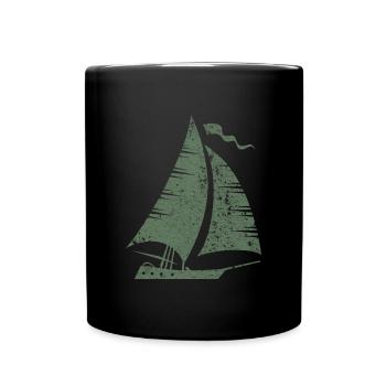 Sailboat Sailing Sailors - Full Colour Mug - black - Front