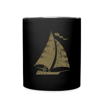 Sailboat Sailing Sailors - Full Colour Mug - black - Front