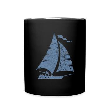 Sailboat Sailing Sailors - Full Colour Mug - black - Front