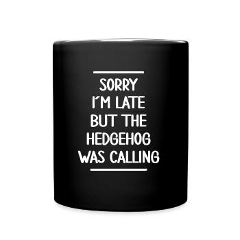 Hedgehog hedgehog friend saves hedgehog family - Full Colour Mug - black - Front