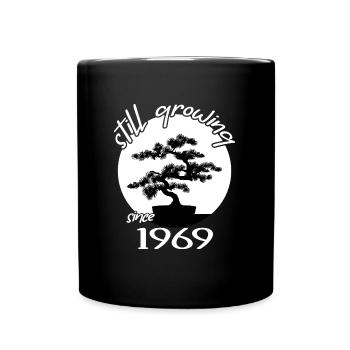 1969 Birthday Bonsai tree "Still growing"Nebari - Full Colour Mug - black - Front