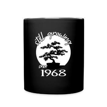 1968 Anniversaire Bonsaï arbre « Toujours en croissance » Nebari - Mug uni - noir - Devant