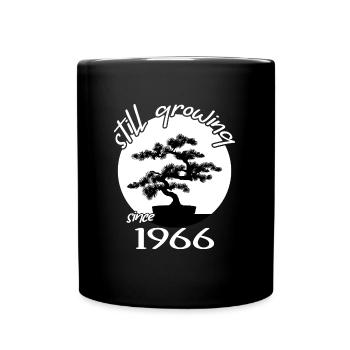 1966 Birthday Bonsai tree "Still growing" Nebari - Full Colour Mug - black - Front