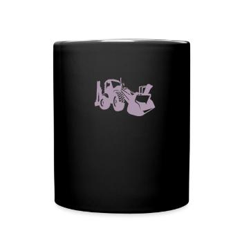 Excavator driver Wheel loader Excavator - Full Colour Mug - black - Front