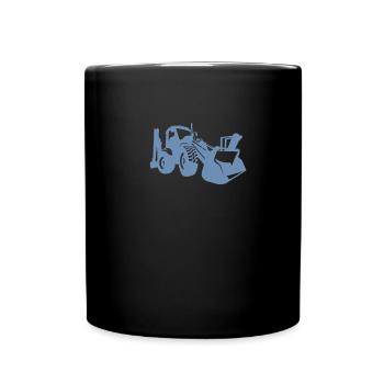 Excavator driver Wheel loader Excavator - Full Colour Mug - black - Front