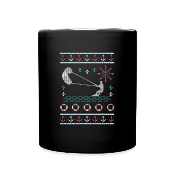 Ugly Kitesurfers Christmas - Full Colour Mug - black - Front