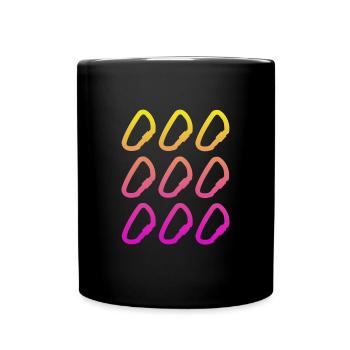 Escalade bloc motif mousqueton chemise rose tendance - Mug uni - noir - Devant