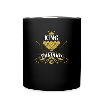 King of Billiard - Tasse einfarbig - Schwarz - Vorne