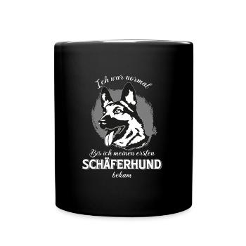 Ich war normal - Tasse einfarbig - Schwarz - Vorne