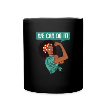 Strong independent woman - Tasse einfarbig - Schwarz - Vorne