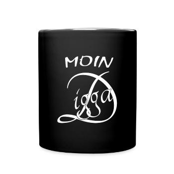 Moin Digga - Tasse einfarbig - Schwarz - Vorne
